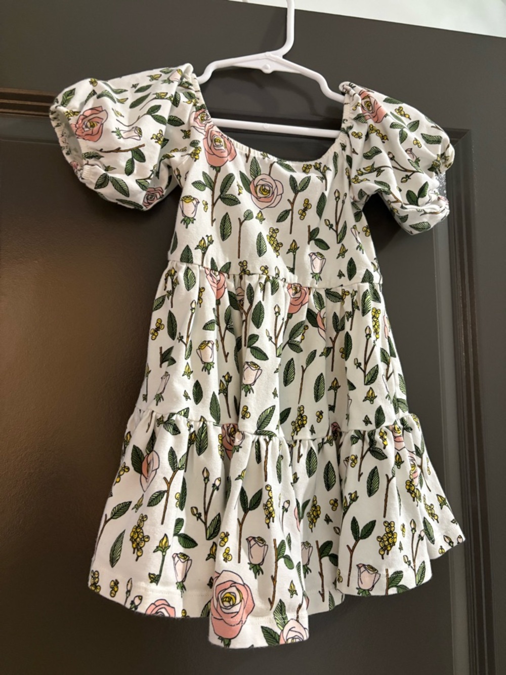 Alice & Ames Juliet Dress English Garden Floral Tiered Puff-Sleeve Dress